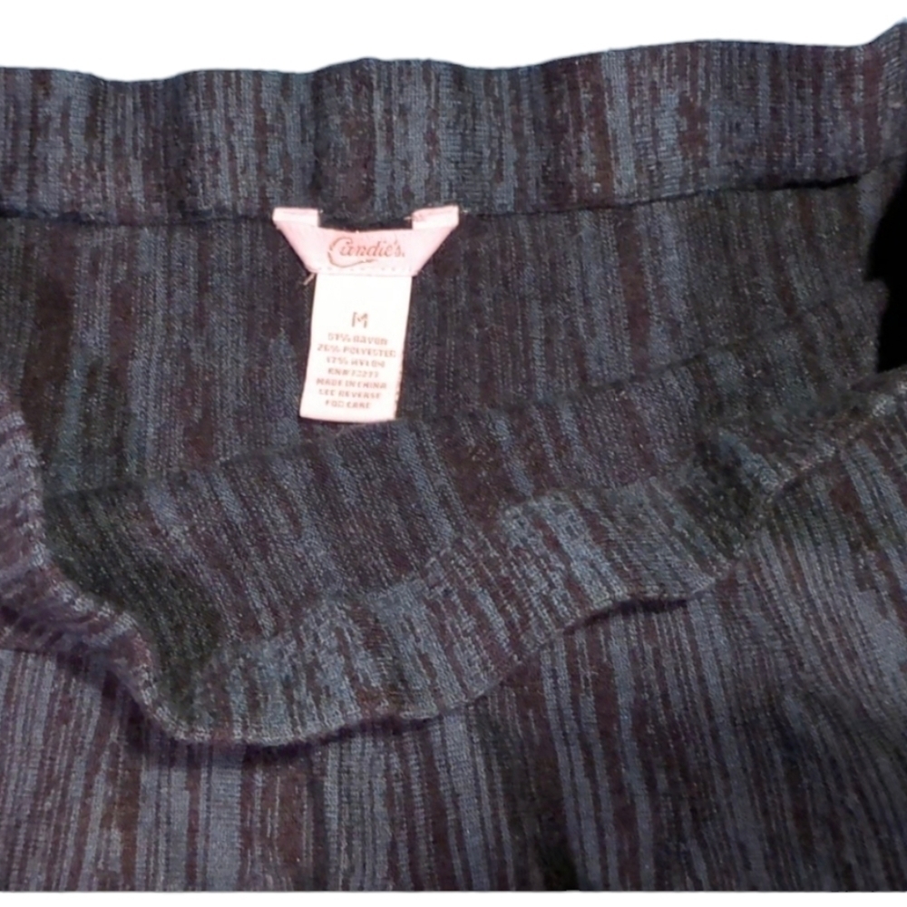 CANDIE'S Dark Olive Green Black Digital Zebra Design Circle Skater Skirt Sz M - Picture 5 of 6